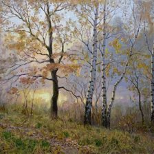 Схема вышивки «В тиши осеннего утра»