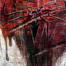 Схема вышивки «человек-паук II»