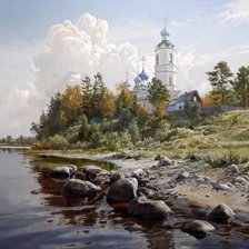 Схема вышивки «у озера»