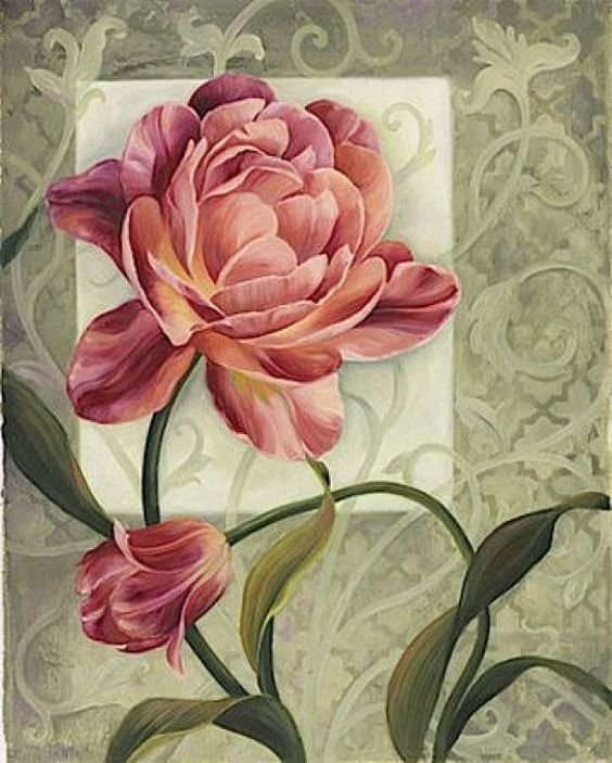 Винтажные иллюстрации - винтаж, иллюстрация, цветы - оригинал