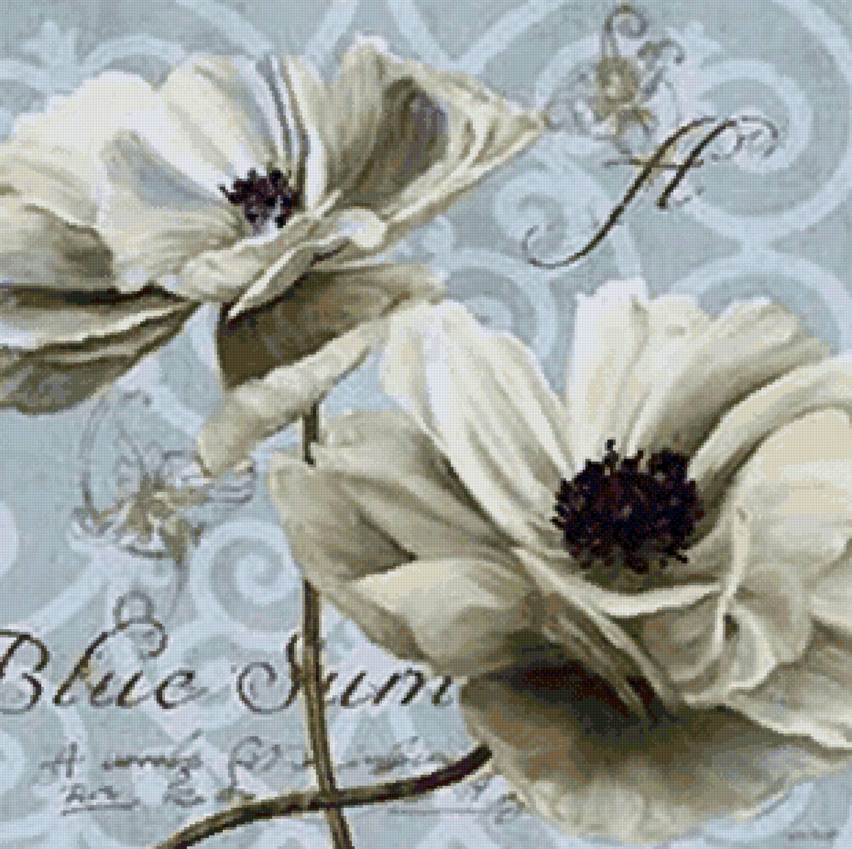 Винтаж - иллюстрация, винтаж, цветы - предпросмотр