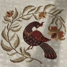 Схема вышивки «птица примитив»