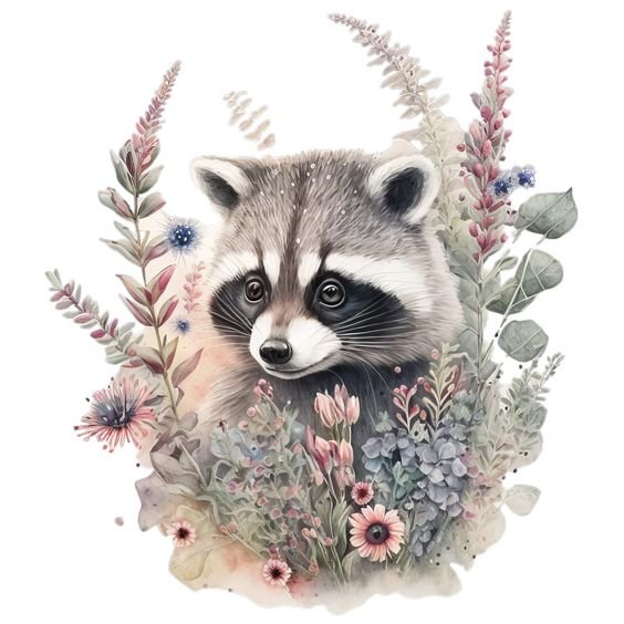 Енотик - рисунок, енотик, животные - оригинал