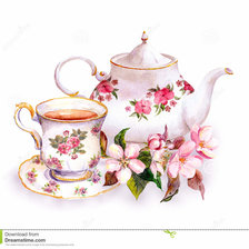 Схема вышивки «цветочный чай»