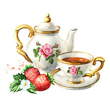 Оригинал схемы вышивки «ягодный чай» (№2638145)