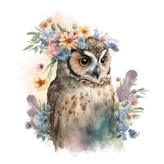 Совушка - рисунок, совушка - оригинал