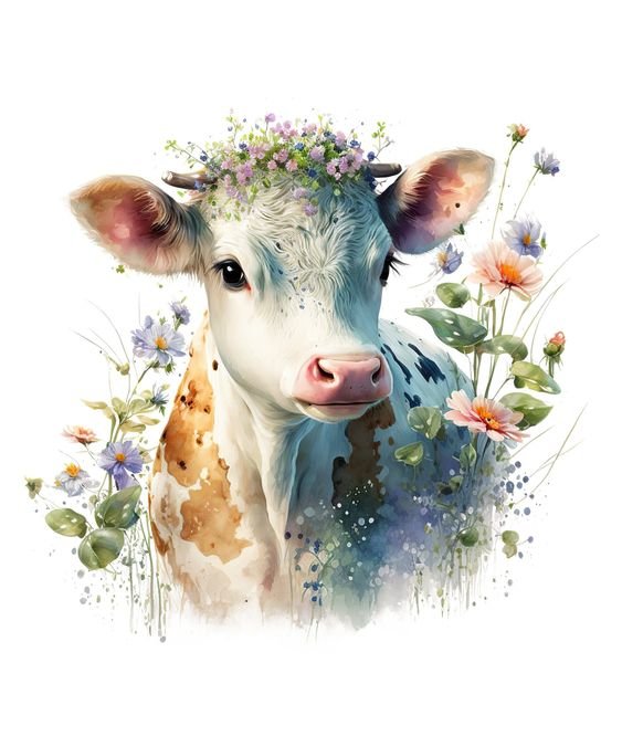 Теленок - теленок, рисунок - оригинал