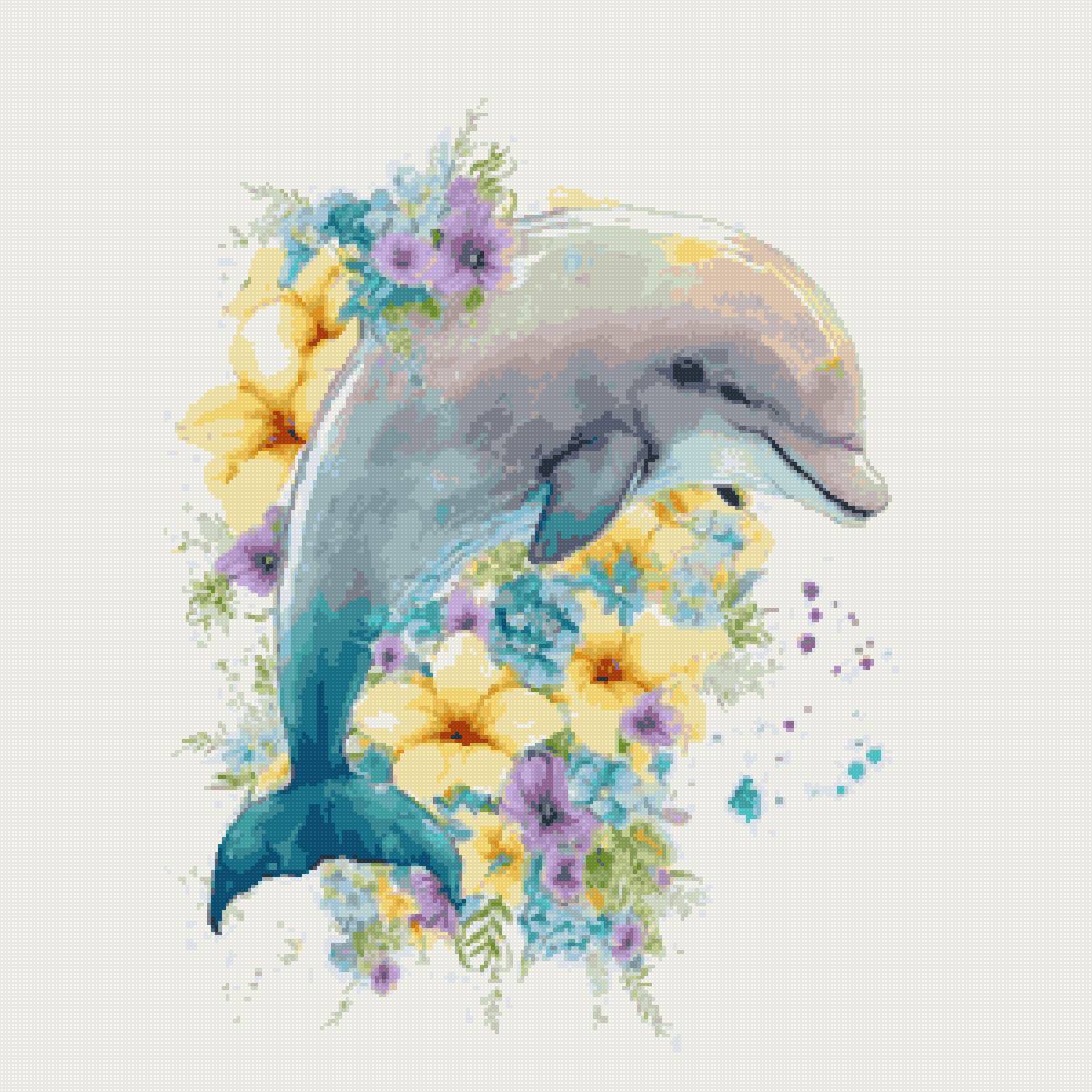 Дельфин - рисунок, дельфин - предпросмотр