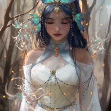 Схема вышивки «Фэнтэзи девушка»