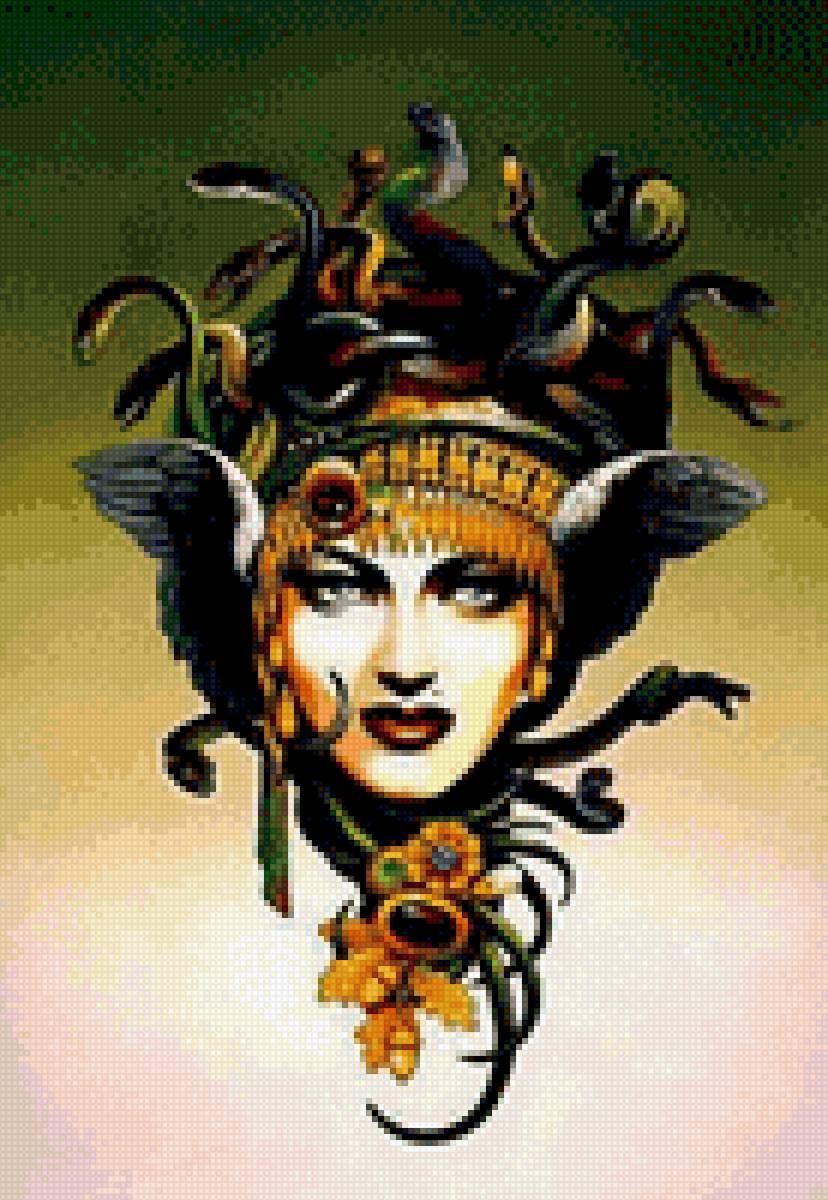 Голова медузы горгоны - горгона, медуза - предпросмотр