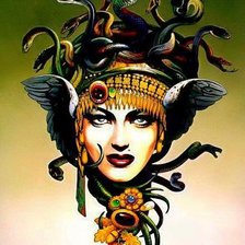 Схема вышивки «Голова медузы горгоны»