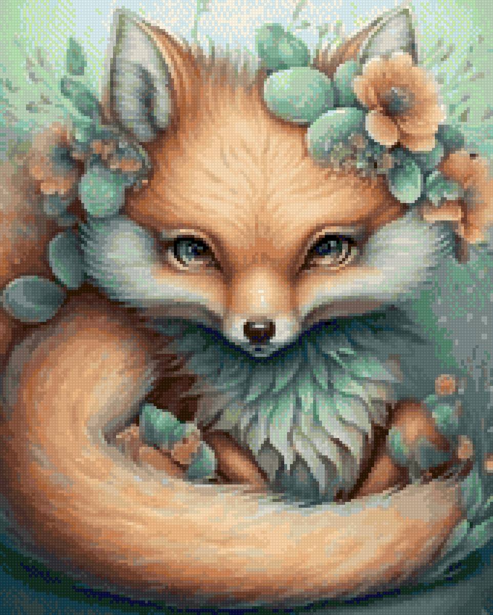 Лисичка-сестричка - животные, лиса, детский рисунок, сказка - предпросмотр