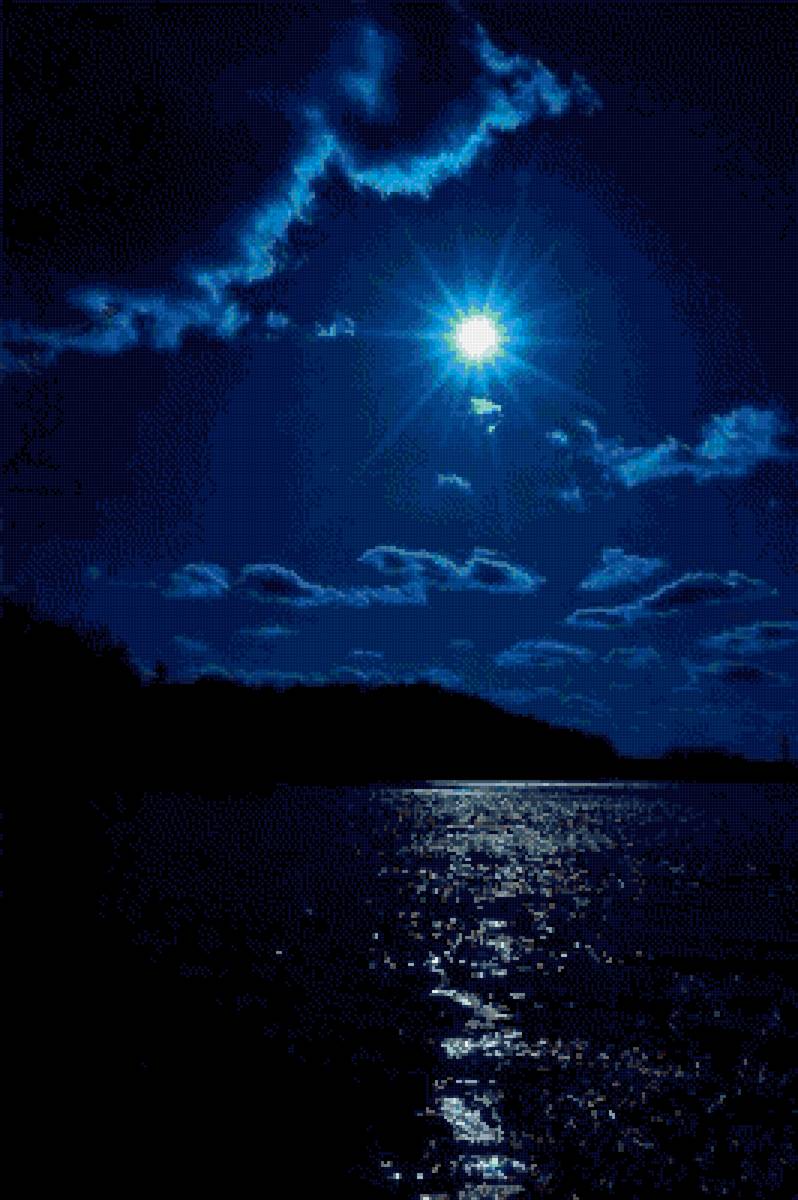 Лунная ночь 2 - вода, ночь, луна - предпросмотр