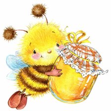 Схема вышивки «Пчёлка с мёдом»