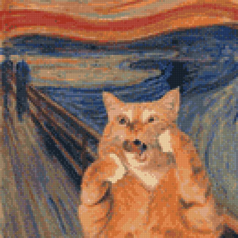 Котокрик - искусство, кот, рыжий кот, картина, живопись - предпросмотр