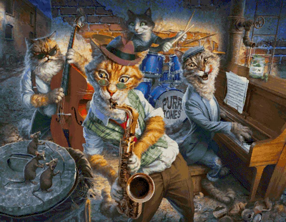 В джазе только кошки - котенок, котята, кот, кошки - предпросмотр