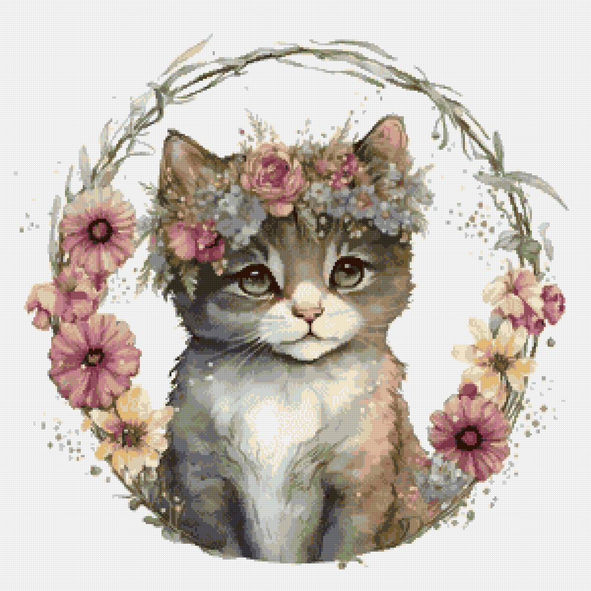 Котенок - акварель, котенок, рисунок - предпросмотр