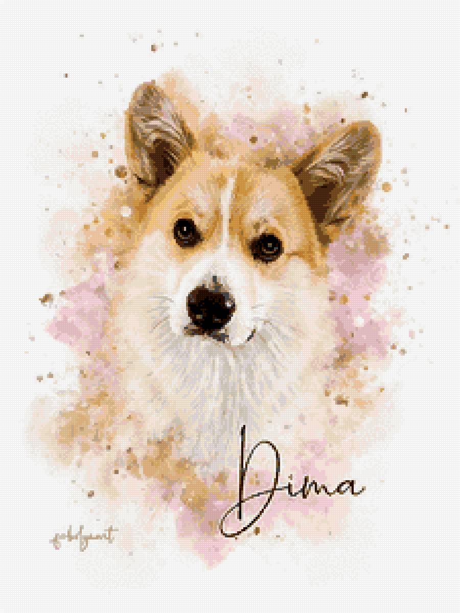 Watercolor Pet - акварель, собака, рисунок - предпросмотр