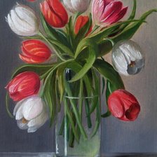 Схема вышивки «Тюльпаны»