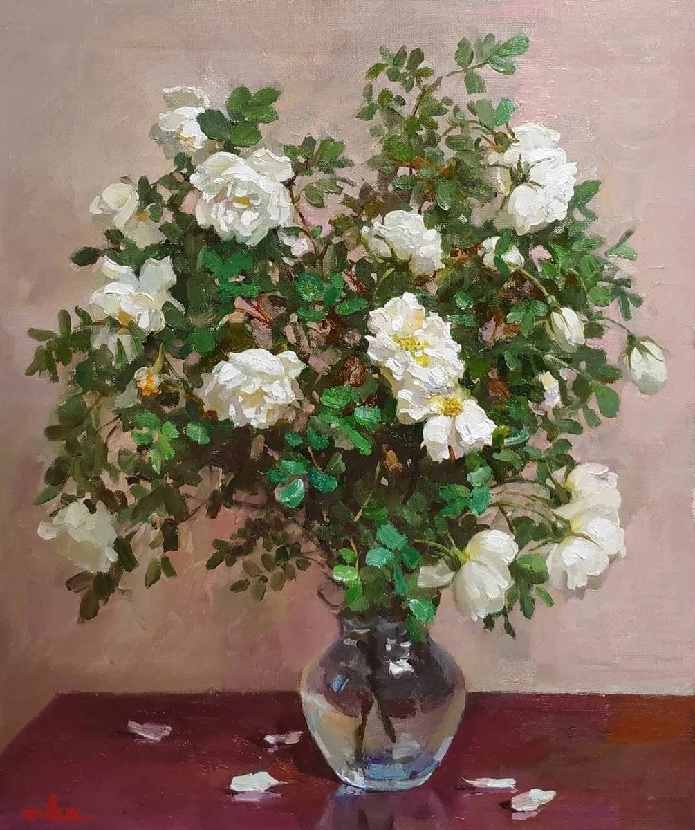 Белый шиповник - шиповник, букет - оригинал