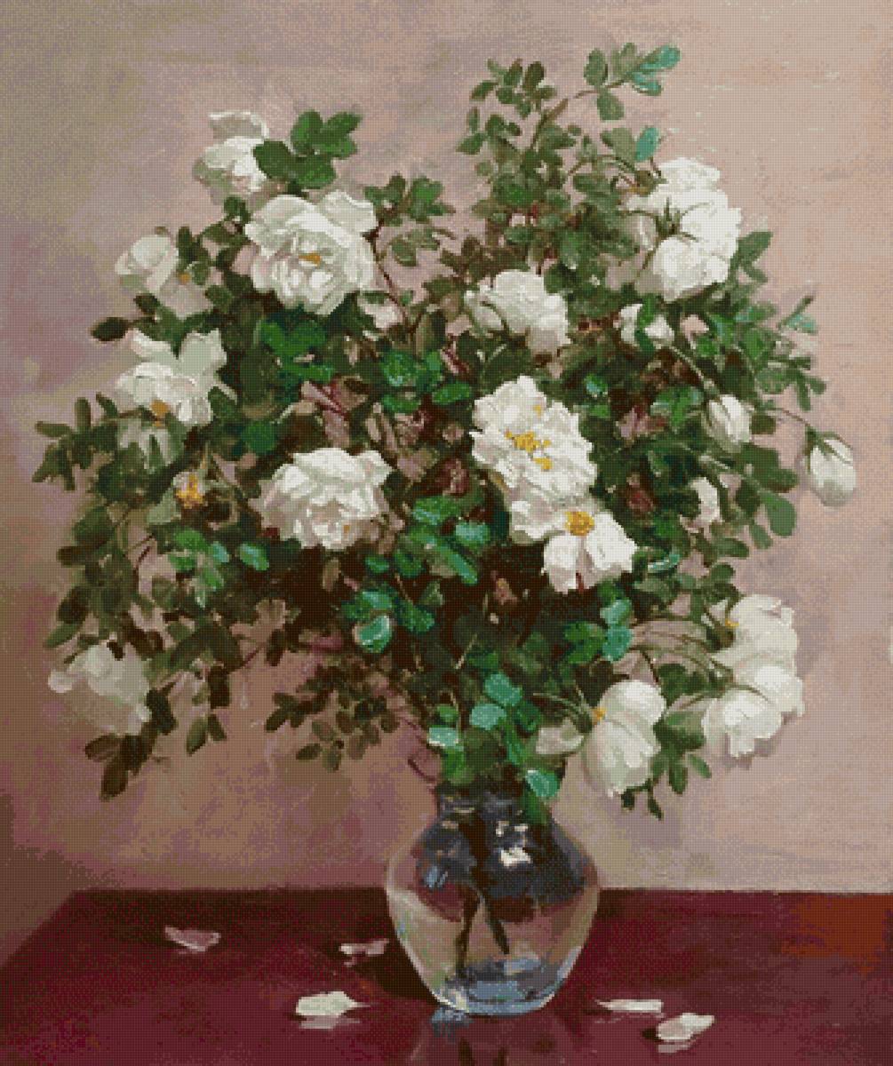 Белый шиповник - букет, шиповник - предпросмотр