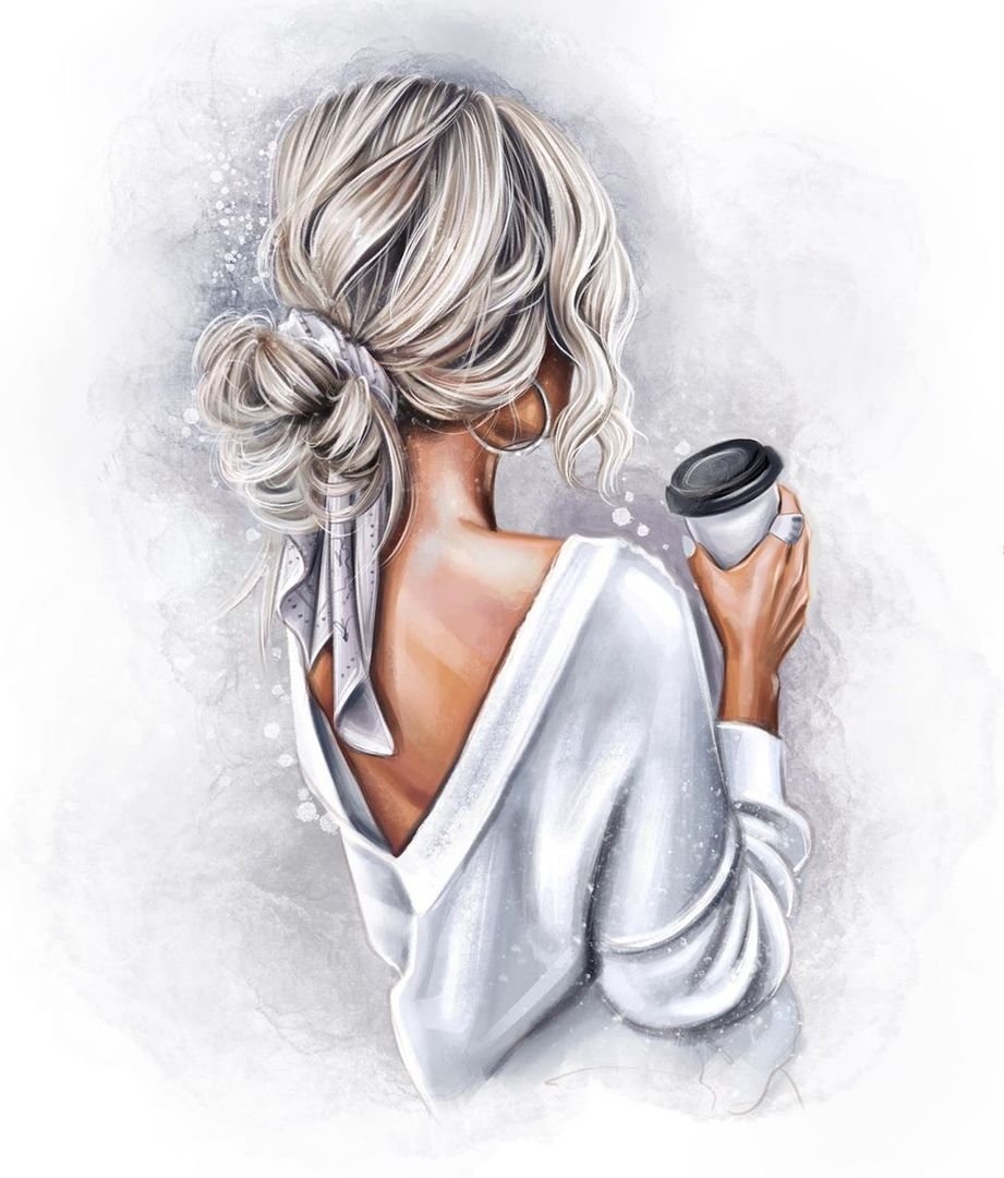 Девушка с кофе - девушка, кофе - оригинал