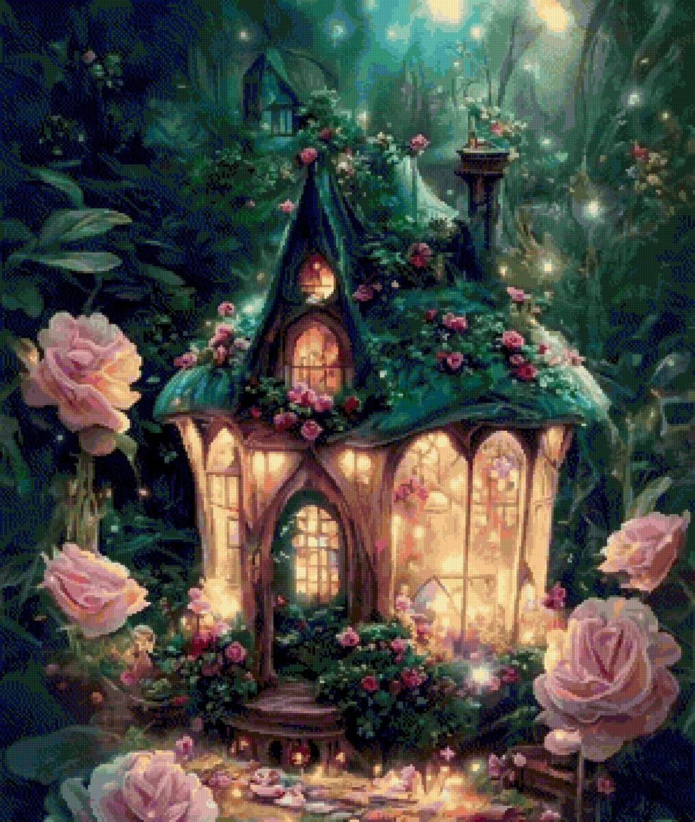 Сказочный дом - домик, лес - предпросмотр