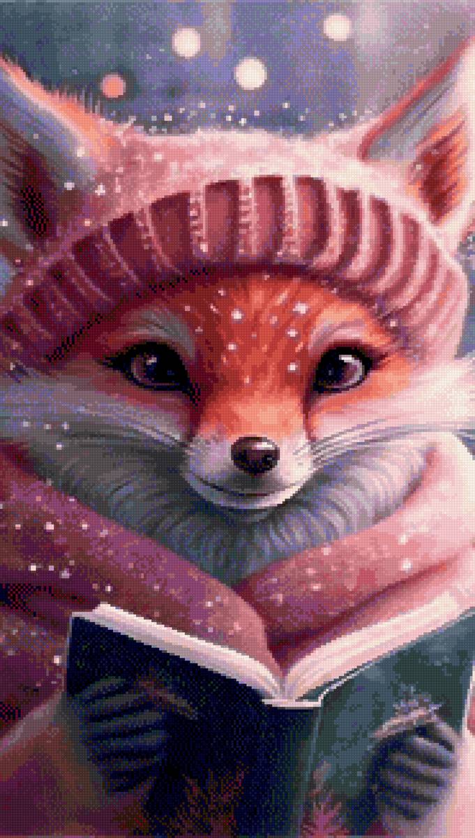 Умный лис - книга, зима, лисичка - предпросмотр