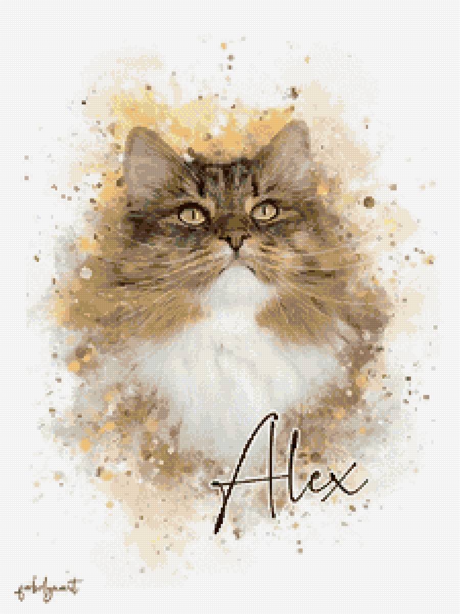 Watercolor Pet - акварель, кошка, рисунок - предпросмотр