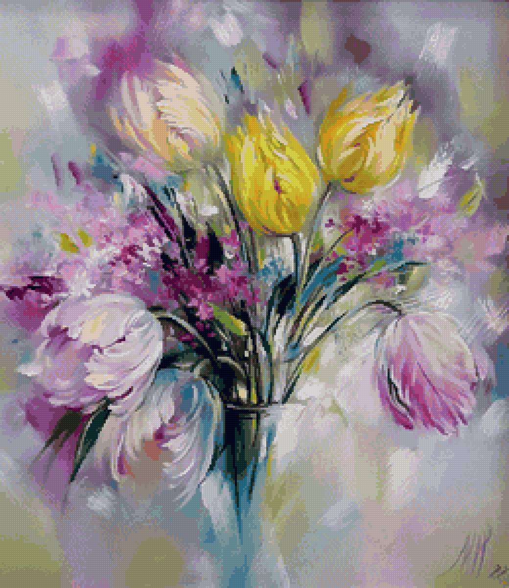 Весеннее утро - весна, тюльпаны - предпросмотр