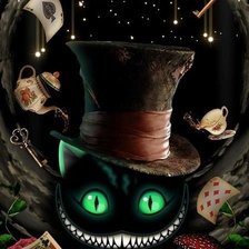 Схема вышивки «чеширский кот»