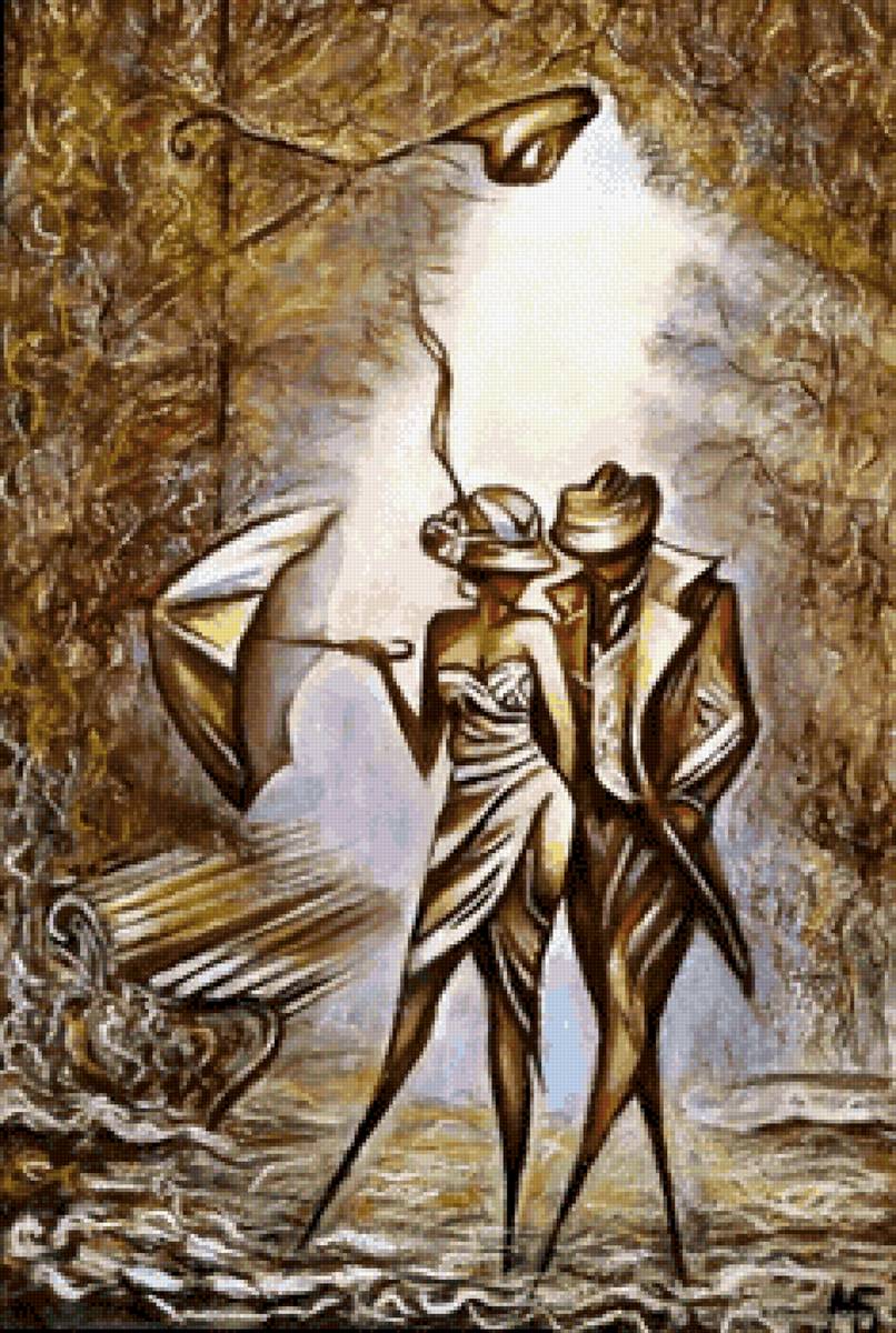 Двое в парке - парк, женщина, мужчина - предпросмотр