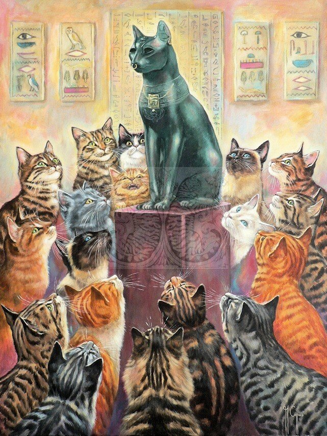 В музее - котики - оригинал