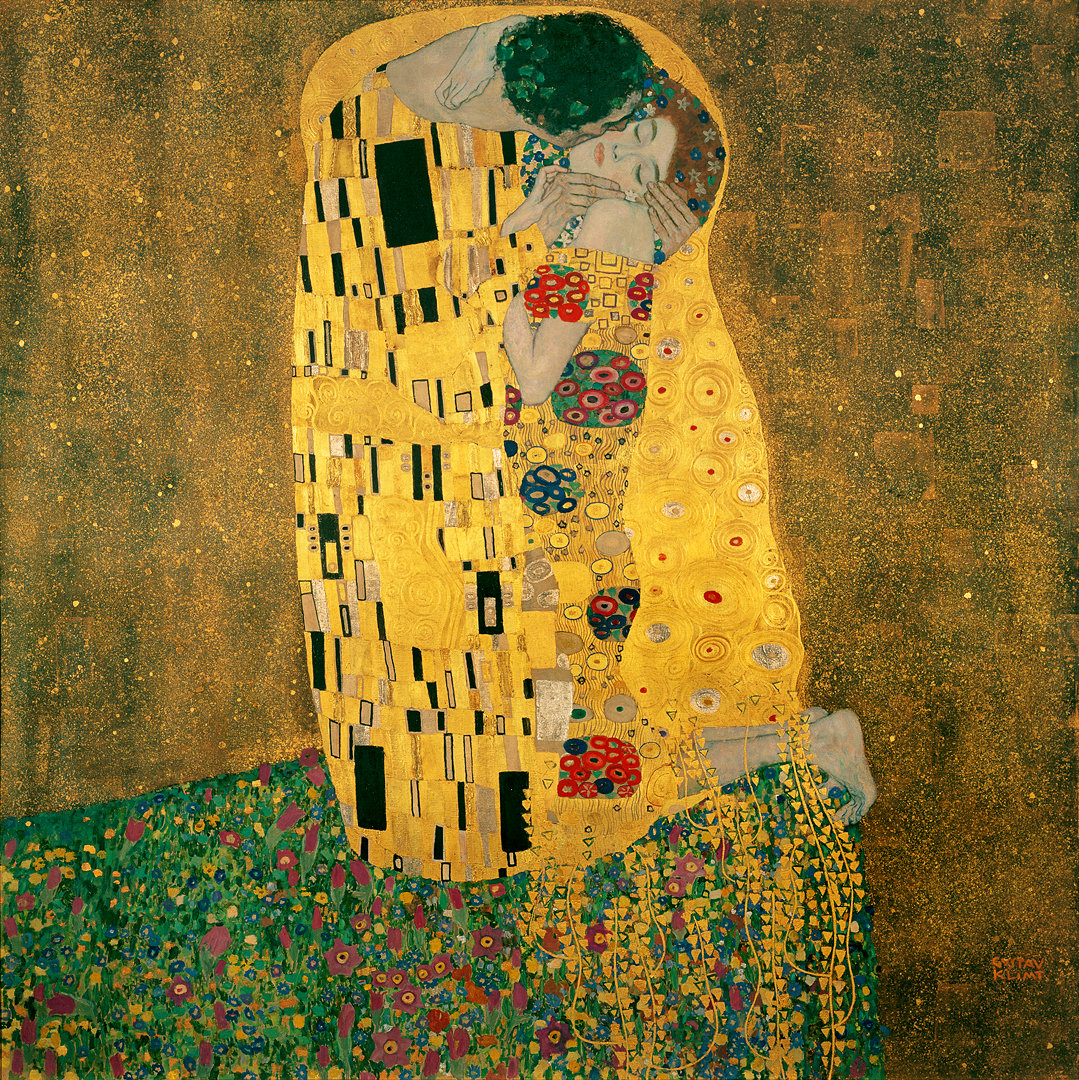 Поцелуй Густав Климт (гамма) - пара, картина, климт, поцелуй - оригинал