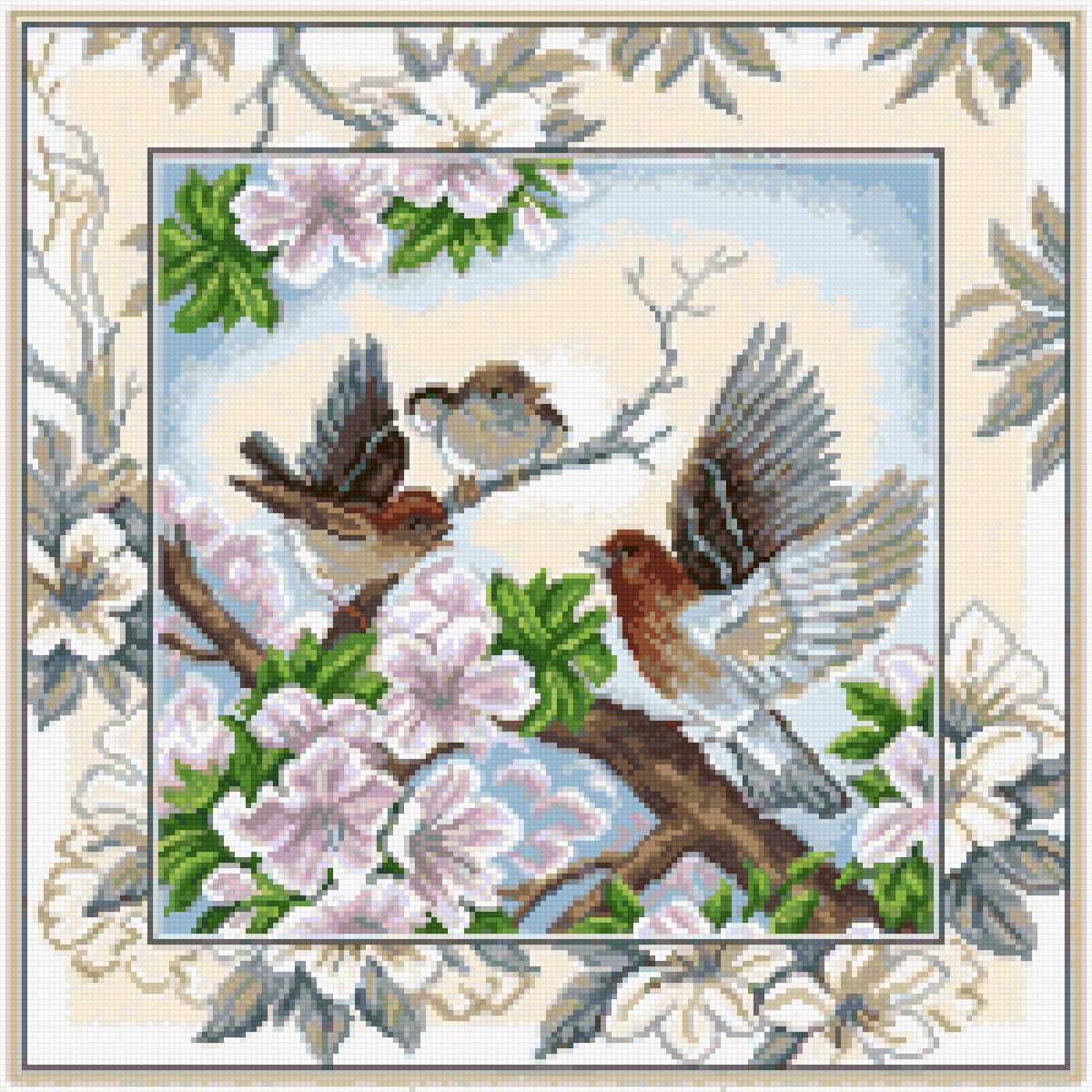 Трели - птицы, цветы, трели - предпросмотр