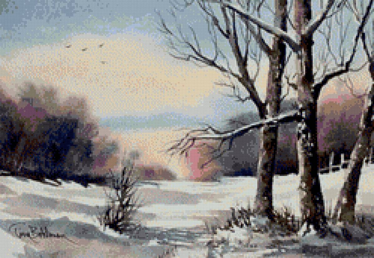 Zima suton - zima, priroda - предпросмотр