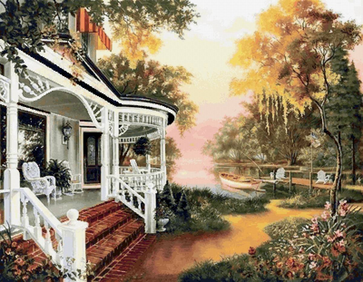 Терраса - природа, дом - предпросмотр