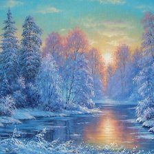 Схема вышивки «зимняя сказка»