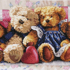 Схема вышивки «семейство медведей»