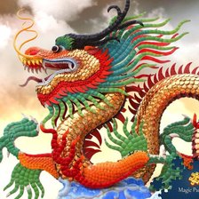 Схема вышивки «дракон»