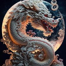 Схема вышивки «дракон»