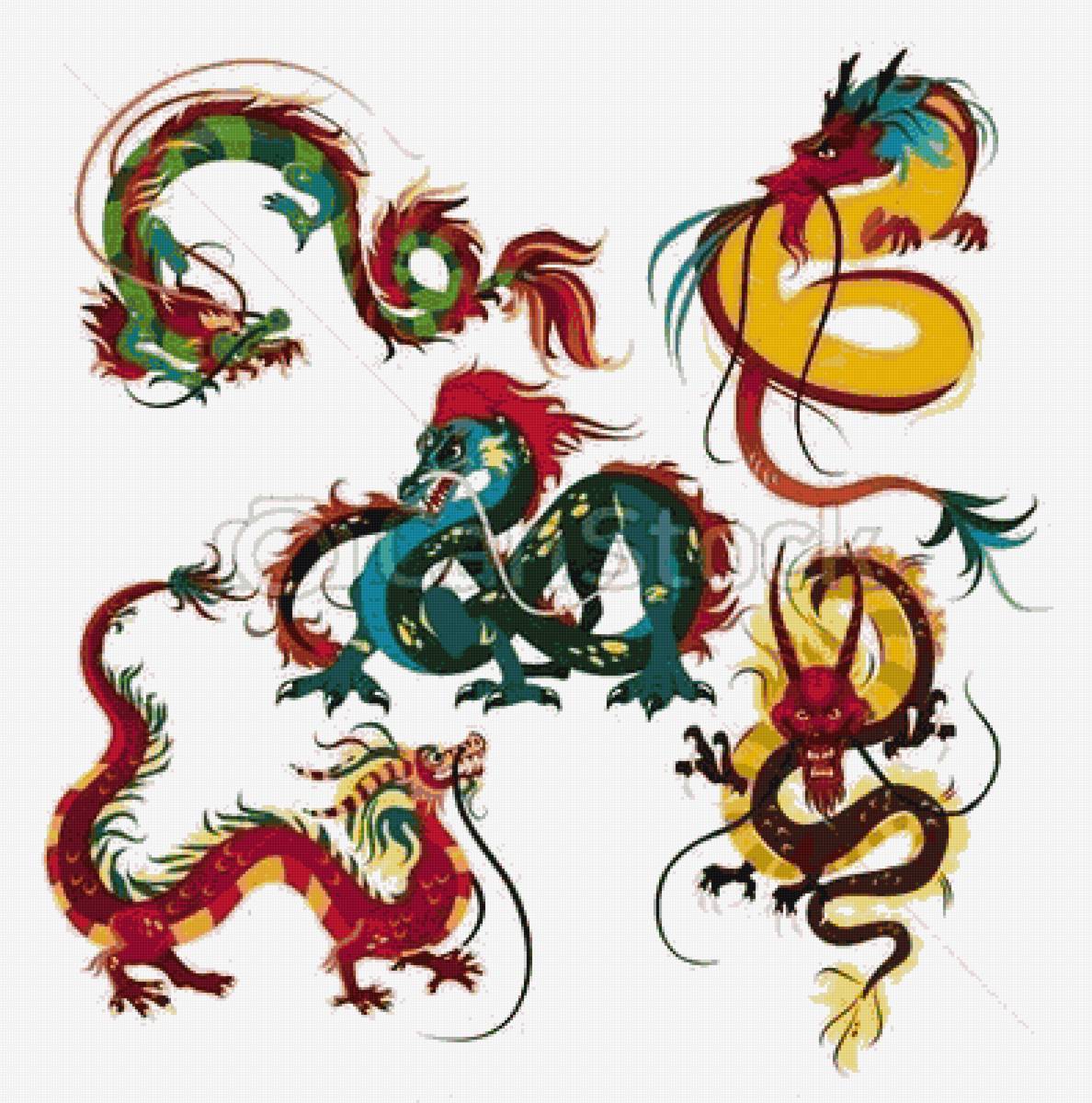 подушка драконы - предпросмотр