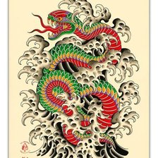 Схема вышивки «год змеи»