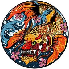 Схема вышивки «подушка дракон»