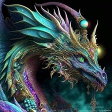 Схема вышивки «дракон»