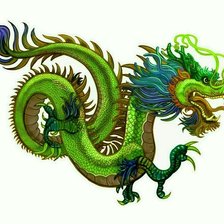 Схема вышивки «зеленый дракон»