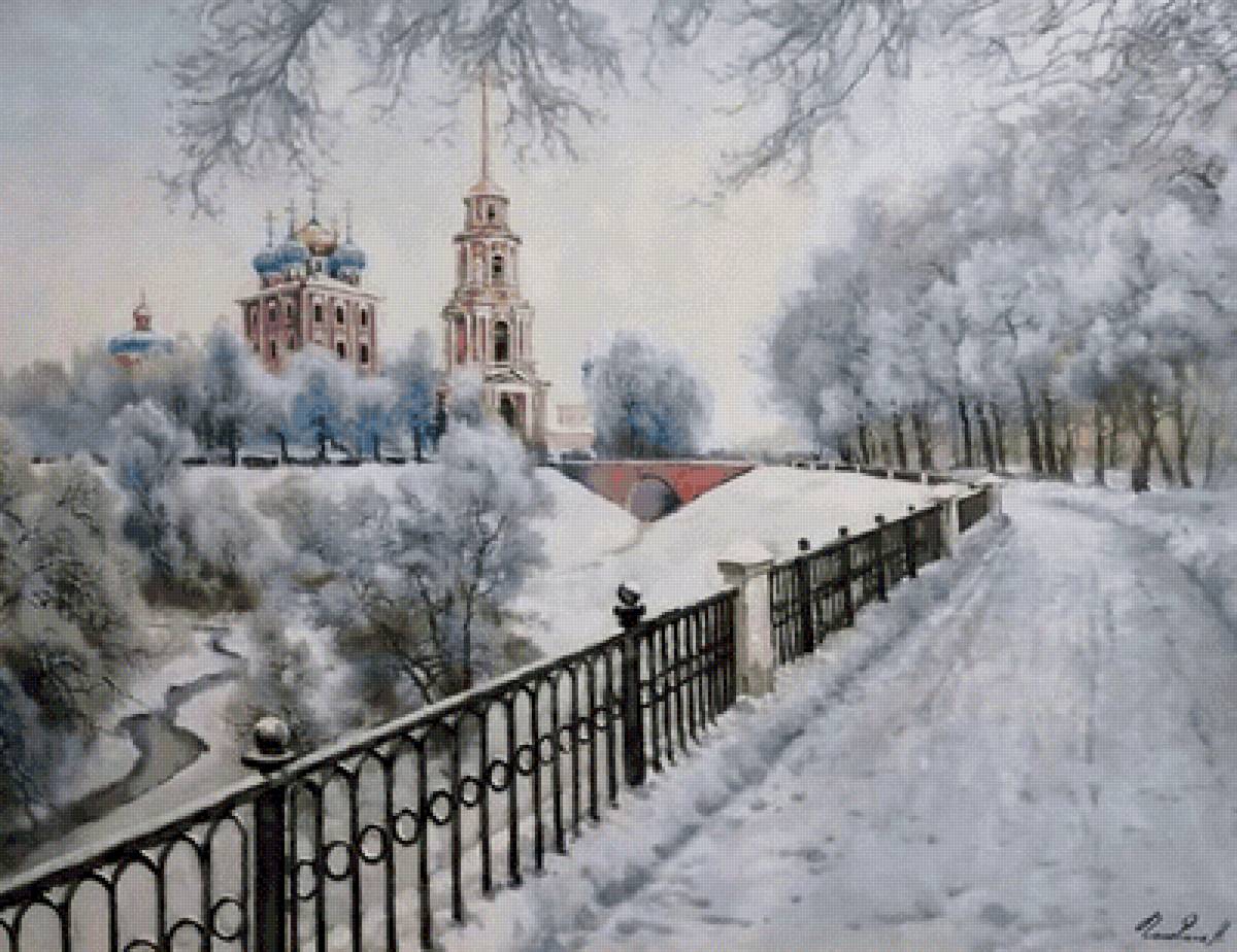 Зима в городе - зима, пейзаж - предпросмотр