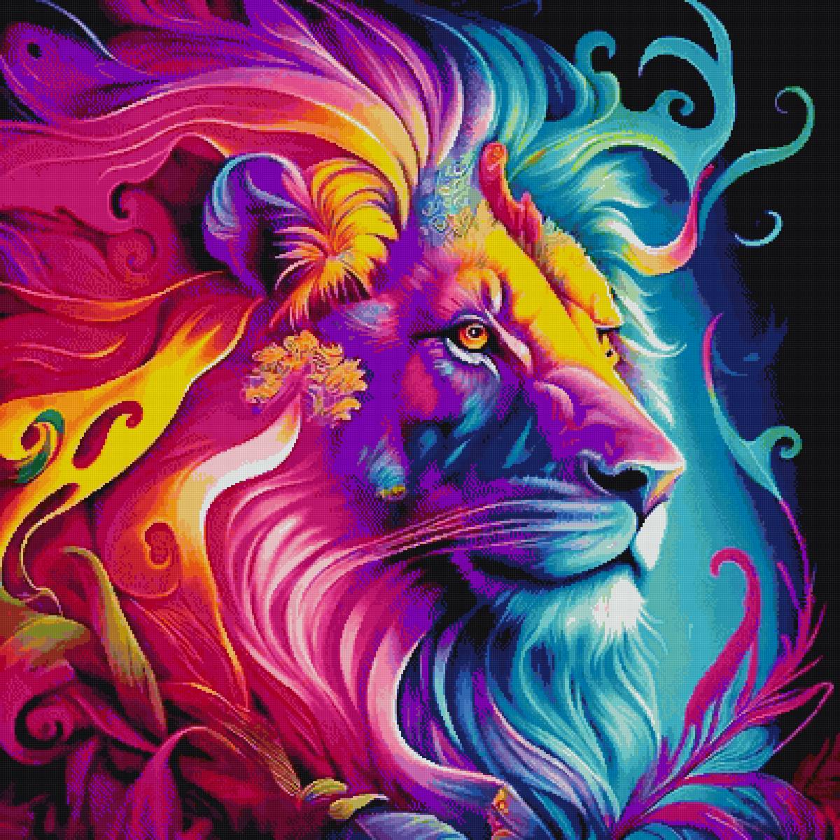 Лев радужный. - природа, лев, пнк, радуга - предпросмотр