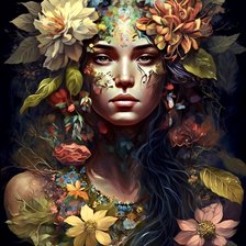 Женщина с цветами 1