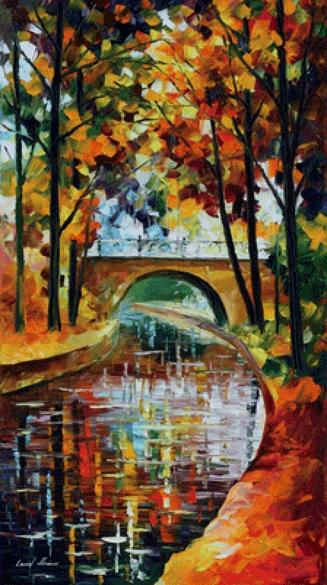 Парк. Леонид Афремов - русские художники - предпросмотр